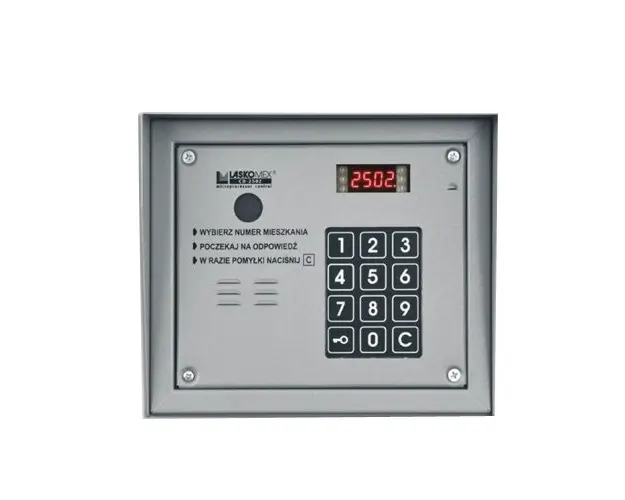 Centrala interfon de bloc Laskomex CP-2503, aparent, 255 posturi, 12 V