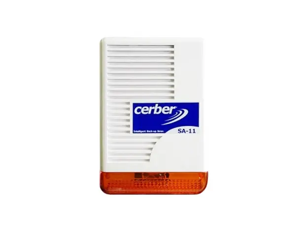 Sirena de exterior cu flash Cerber SA-11, 128 dB, tamper, IP34