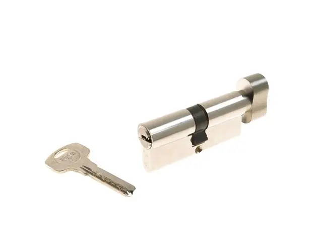 Cilindru siguranta cu buton Yale 10-1003-3040-CK-22-01, 5 chei, 6 pini, nichel satinat