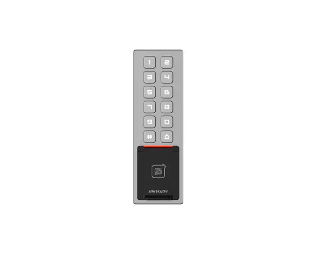 Cititor biometric de exterior IP WiFi Hikvision DS-K1T805MBFWX, 2.4 GHz, M1 card, 3.000 amprente, 10.000 carduri, 100.000 evenimente