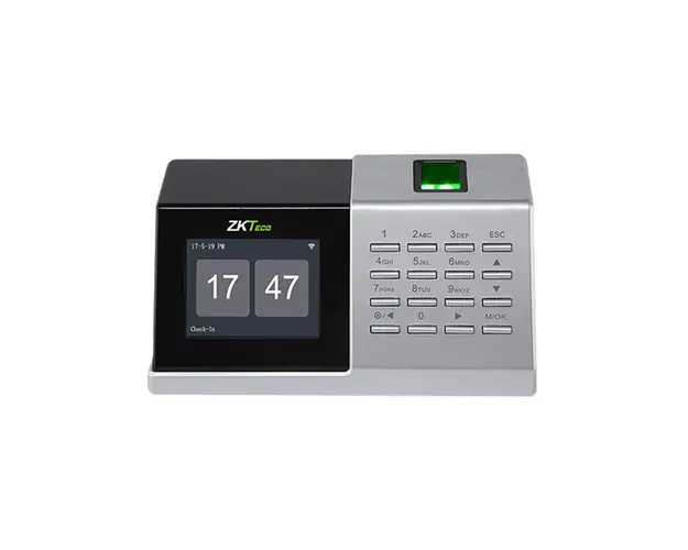 Cititor biometric de interior pentru prezenta TA-D2-W, WiFi, ecran 2.8 inch, 1.000 amprente, 50.000 evenimente, control de pe telefon