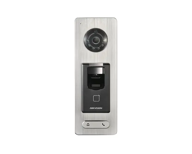Cititor biometric IP Hikvision DS-K1T501SF, Mifare, IR, card/amprenta, 5.000 amprente, 50.000 carduri, 200.000 evenimente