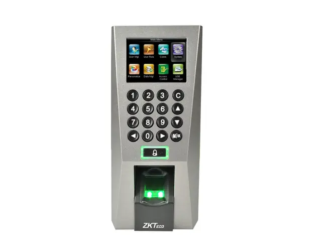 Cititor de proximitate biometric standalone TCP/IP ZKTeco ACO-F18ZMM-1, ecran LCD 2.4 inch, EM, 3.000 amprente, 5.000 carduri, 100.000 evenimente