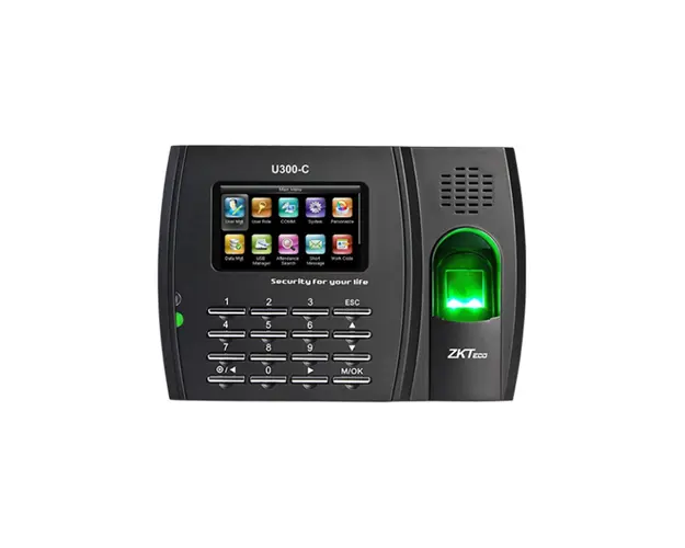 Controler de acces IP biometric ZKTeco TA-U300CZMM-1, ecan 3 inch, parola, 3.000 amprente, 10.000 carduri, 100.000 evenimente