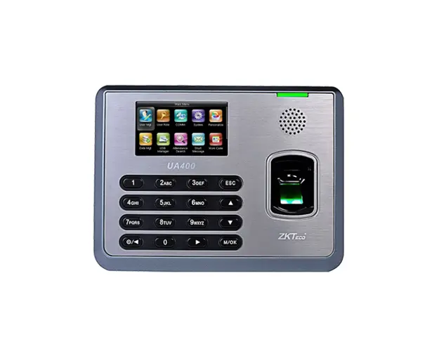 Controler de acces IP biometric ZKTeco TA-UA400ZMM-1, ecran 3 inch, parola, 3.000 amprente, 10.000 carduri, 100.000 evenimente