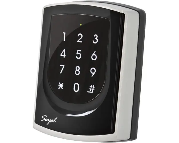 Cititor de proximitate cu tastatura Soyal AR 725EBRA, 30000 evenimente, 16000 cartele, 3 usi