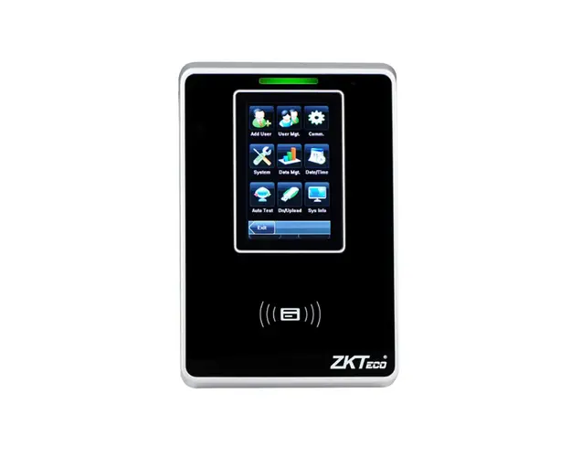 Cititor de proximitate pentru prezenta RFID ZKTeco TA-SC705ZMM-1-W, WiFi, ecran 3 inch, 10.000 carduri, 100.000 evenimente, PoE