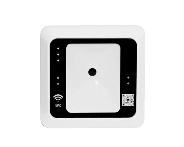 Cititor de proximitate RFID ZKTeco ACC-ER-QR50WE, Wiegand, EM, 125 KHz, cod QR, NFC, interior