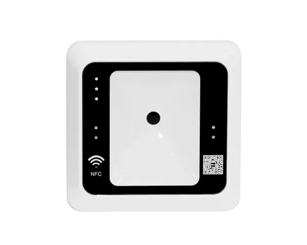 Cititor de proximitate RFID ZKTeco ACC-ER-QR50WM, Wiegand, Mifare, 13.56 MHz, cod QR, NFC, interior
