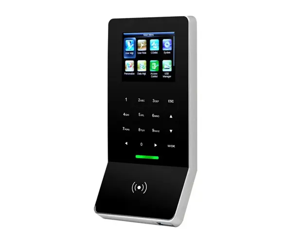 Cititor de proximitate standalone TCP/IP WiFi ZKTeco ACO-F22-RF-BLACK-2, ecran color 2.4 inch, Mifare, 13.56 MHz, 5.000 carduri, 30.000 evenimente