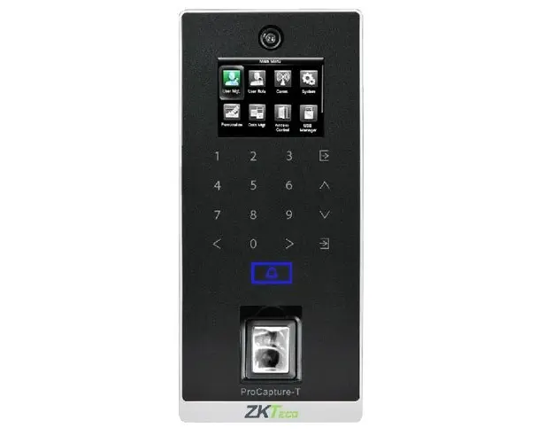 Controler de acces IP Zkteco GL-PROCAPTURE-T-1, ecran 2.4 inch, EM, 6000 amprente, 10000 utilizatori, 100.000 evenimente