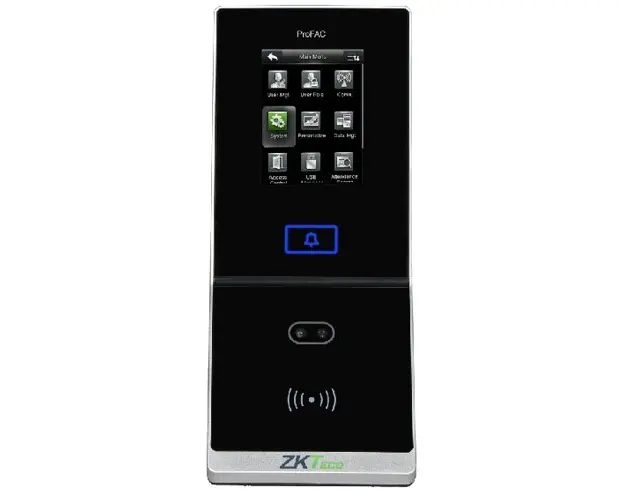 Cititor de proximitate Zkteco PRO-FAC, 6000 fete, touchscreen, 2.8 inch