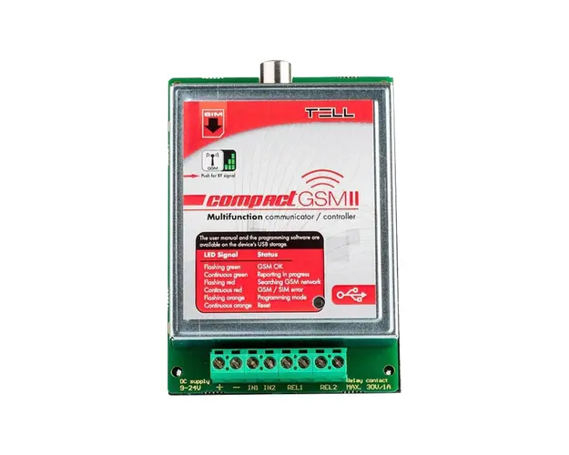 Comunicator compact GSM II TELL, 2 intrari, 2 iesiri, 4 numere