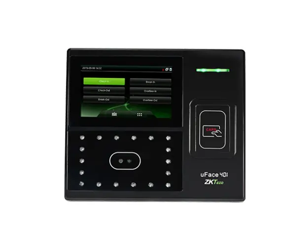 Controler de acces facial IP ZKTeco TA-UFACE-401-1, RFID, ecran 4.3 inch, 3.000 fete, 10.000 carduri, 100.000 evenimente