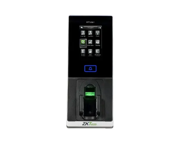 Controler de acces IP biometric ZKTeco InPULSE+, ecran 2.8 inch, EM, 125 KHz, cod PIN, 1.500 vene, 1.500 amprente, 100.000 evenimente