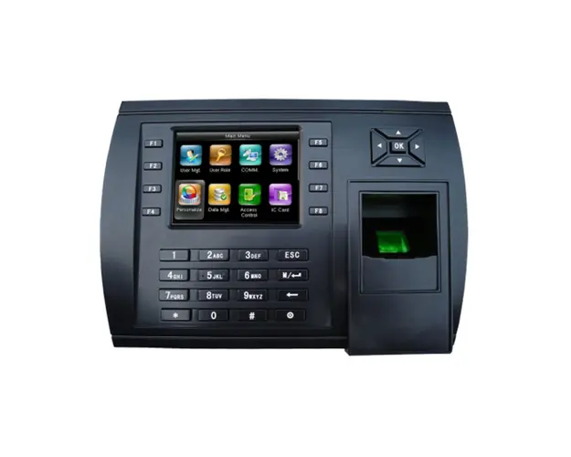 Controler de acces IP ZKTeco ACO-ICLOCK-S900ZMM-1, ecran 3.5 inch, parola, 8.000 amprente, 10.000 carduri, 200.000 evenimente