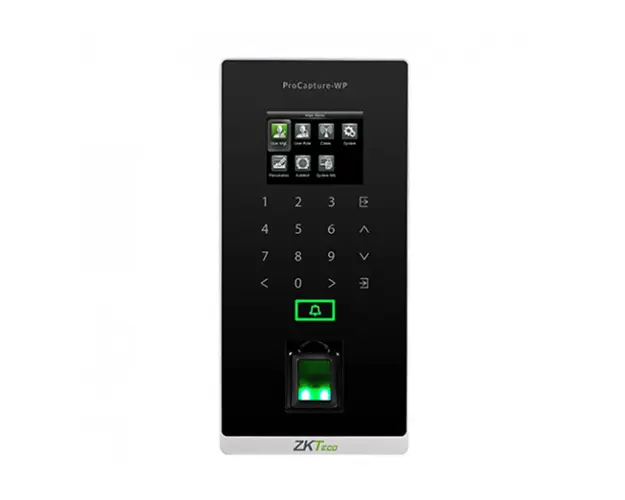 Controler de control acces IP biometric ZKTeco GL-PROCAPTUREWP-1, ecran 2.4 inch, EM, 20.000 amprente, 10.000 carduri, 100.000 evenimente