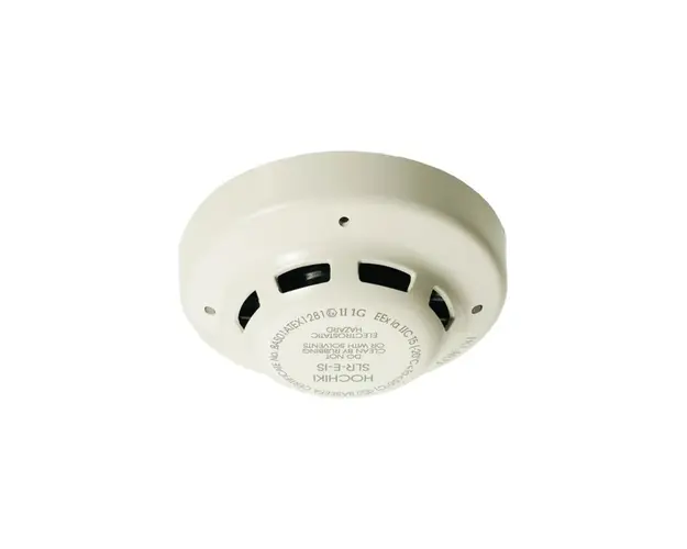 Detector conventional de fum fotoelectric Hochiki SLR-E-IS, ATEX, vizibilitate 360 grade, ABS ivoriu