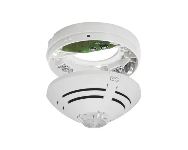 Detector optic de fum Esser ES 800361.10, cu soclu releu