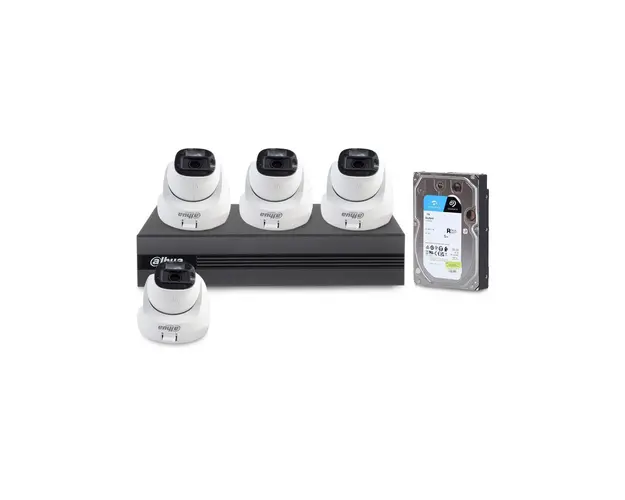 Sistem supraveghere interior Dahua DH-4INTIR20-2MP-1TB, 4 camere, 2 MP, 2.8 mm, IR 20 m, HDD 1 TB