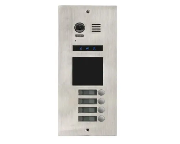 Videointerfon exterior modular DMR21-S4-F1, 4 familii, ingropat, vila