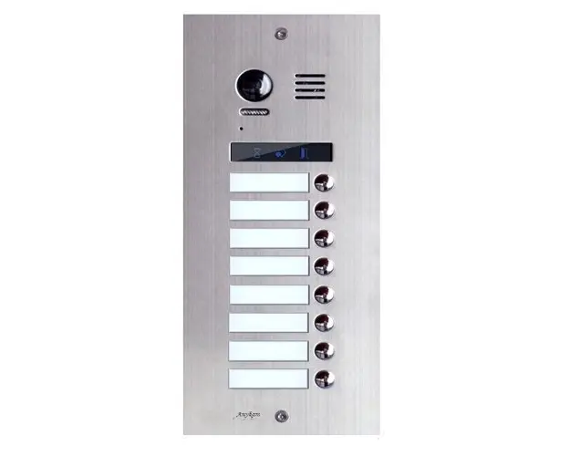 Videointerfon exterior modular DMR21-S8, 8 familii, ingropat, bloc
