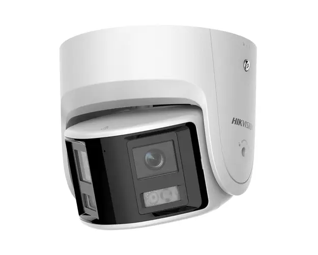 Camera supraveghere IP Dome Panoramic Hikvision ColorVu DS-2CD2367G2P-LSU/SL(C), 6 MP, 2.8 mm, lumina alba 30 m, PoE, unghi vizual 180 grade, slot card, microfon, sirena, stroboscop