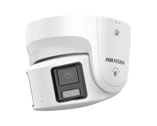 Camera supraveghere IP Dome Panoramic Hikvision ColorVu DS-2CD2387G2P-LSU/SL, 8 MP, 4 mm, lumina alba 30 m, unghi vizual 180 grade, PoE, slot card, microfon, sirena, stroboscop