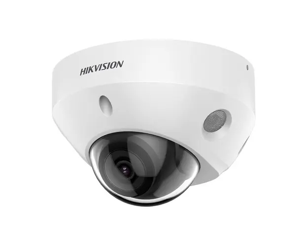Camera supraveghere IP Dome Hikvision ColorVu DS-2CD2547G2-LS(2.8MM)(C), 4 MP, 2.8 mm, lumina alba 30 m, PoE, slot card, microfon