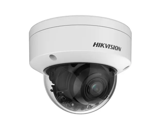 Camera supraveghere IP Dome HikVision Smart Hybrid Light ColorVu DS-2CD2787G2HT-LIZS, 8 MP, 2.8-12 mm, IR/lumina alba 40 m, slot card, detectie miscare, protectie perimetrala, PoE