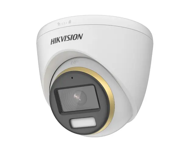 Camera supraveghere Dome Hikvision ColorVu DS-2CE72DF3T-FS28, 2 MP, 2.8 mm, lumina alba 40 m, microfon