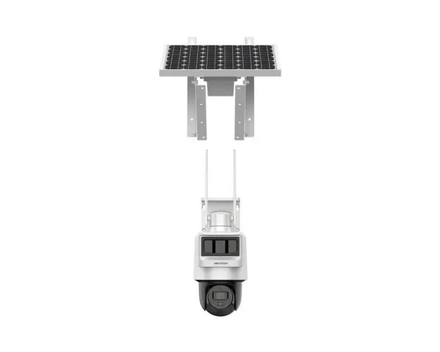Camera supraveghere IP Speed Dome PT GSM 4G HikVision DS-2DE2C400IWG-K/4G/C05S10, 4 MP, 2.8 mm, IR 30 m, microfon, difuzor, slot card, acumulator, panou solar, auto-tracking