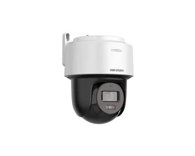 Camera supraveghere rotativa IP mini PT cu iluminare duala HikVision Smart Hybrid-Light DS-2DE2C400MWG-E, 4 MP, 2.8 mm, lumina alba/IR 30 m, slot card, microfon si difuzor, PoE, auto tracking