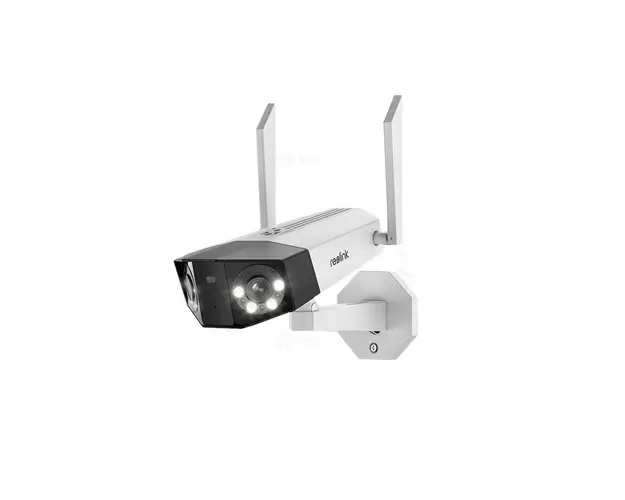 Camera supraveghere IP exterior Reolink Duo WiFi W730, 8MP, unghi vizual 180 grade, slot card, lumina alba/IR 30 m, detectie oameni/vehicule, microfon, difuzor
