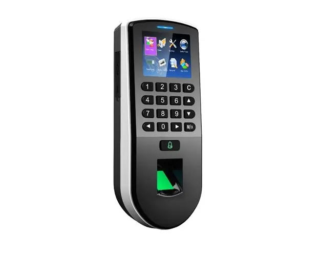 Cititor de amprente si de proximitate cu pontaj stand alone ZKteco F19, Wiegand 26/34, RFID, 8000 utilizatori 