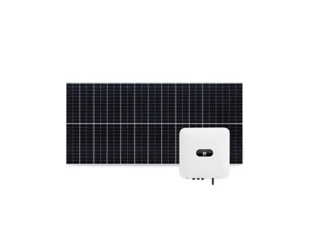 Sistem fotovoltaic 5 kW, invertor monofazat Hibrid WiFi si 11 panouri Canadian Solar, 120 celule, 460 W
