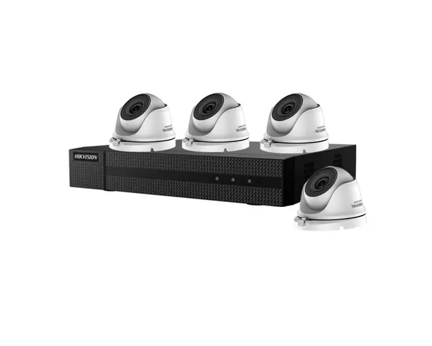 Sistem supraveghere interior basic Hikvision HiWatch HW-4INTIR20-5MP, 4 camere, 5 MP, 2.8 mm, IR 20