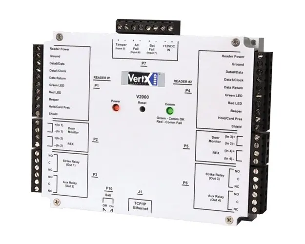 Interfata completa de acces HID 72000XEB0NX V2000, 2 intrari, 12-18 V