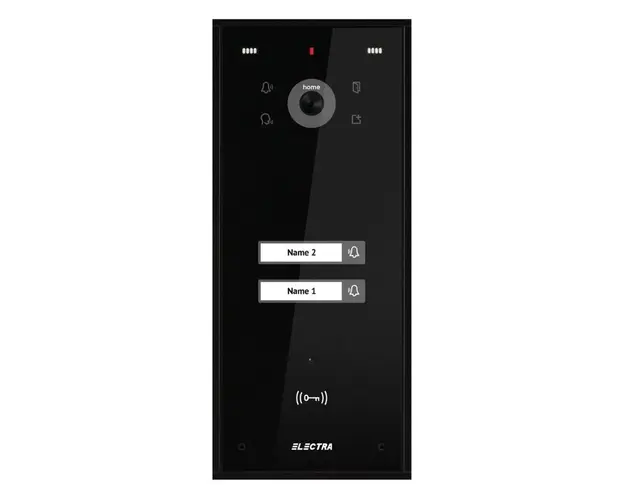 Post exterior videointerfon Electra VPH.02S03.ELBTL, 2 familii, negru, montaj aparent