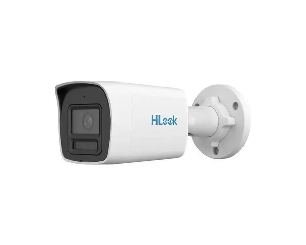 Camera supraveghere IP exterior cu iluminare duala Hikvision ColorVu Hilook IPC-B129HA-LU, 2 MP, 2.8 mm, microfon, PoE