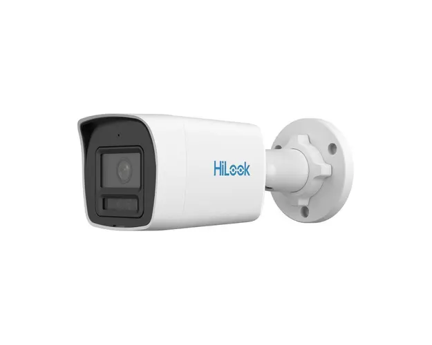 Camera supraveghere exterior IP Hikvision Hilook ColorVu IPC-B149HA-LU, 4 MP, 2.8 mm, IR/lumina alba 30 m, microfon, PoE