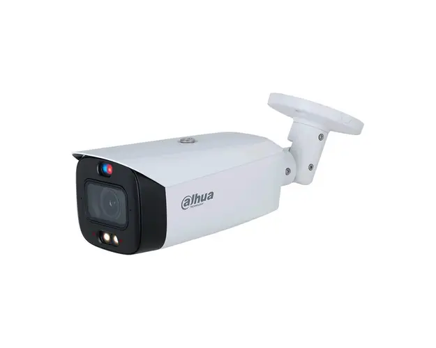 Camera supraveghere exterior IP cu iluminare duala Dahua WizSense TiOC Active Deterrence IPC-HFW3849T1-ZAS-PV-27135, 8 MP, lumina alba 40 m, IR 50 m, 2.7-13.5 mm, motorizat, slot card, PoE, microfon