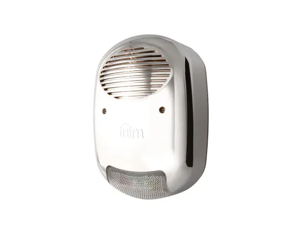 Sirena de exterior cu flash Inim IVY-BM, 110 dB, aspect cromat, BUS