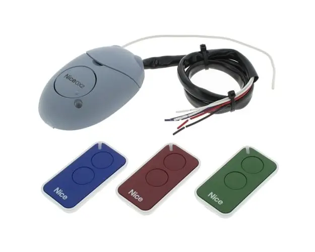 Kit 3 telecomenzi si receptor Nice INTIKIT, 433.92 Mhz, 2 canale, 200 m