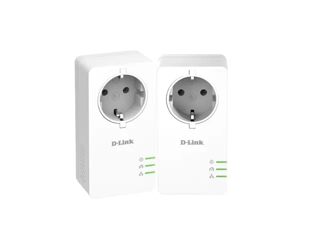 Kit adaptor powerline D-Link DHP-P601AV, 1 port, 1000 Mbps, priza AC, plug and play