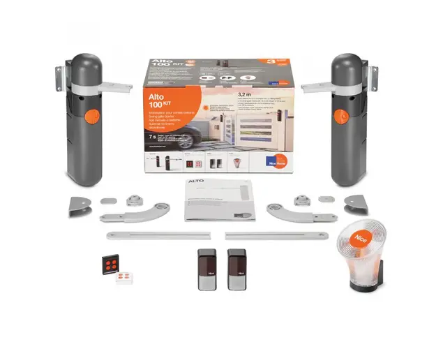 Kit automatizare poarta batanta Nice Home ALTO100, 100 Kg, 1.6 m/canat, 24 V