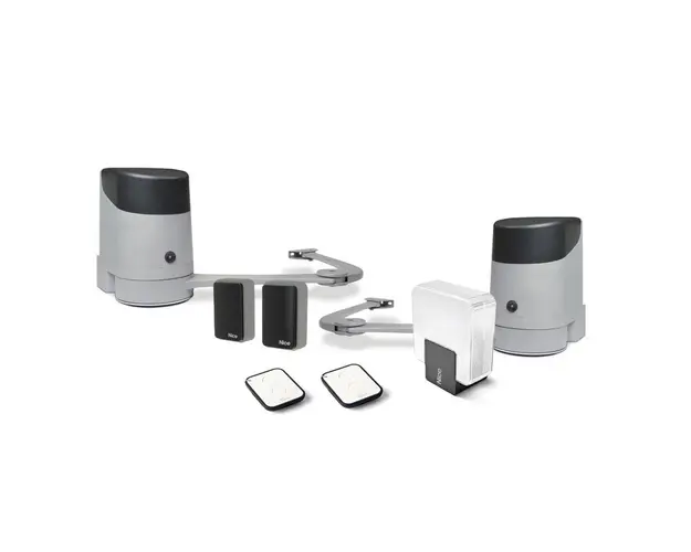 Kit automatizare poarta batanta Nice HOPPBDKCE, 250 Kg/canat, 2.4 m/canat, 24 V