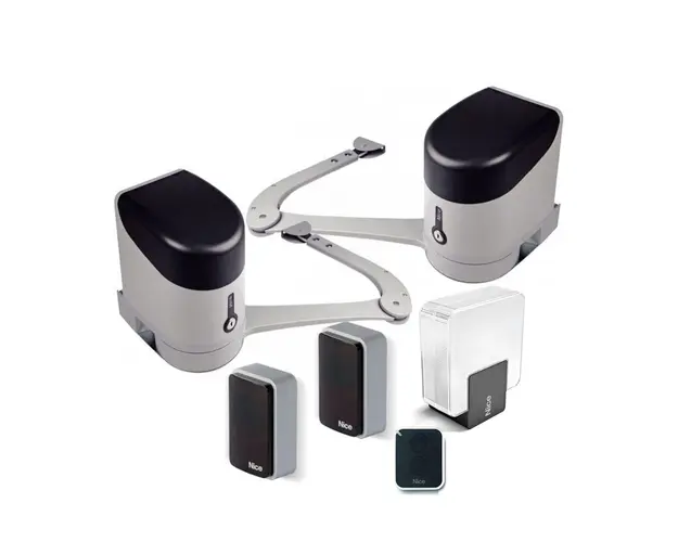 Kit automatizare poarta batanta Nice HYKEBDKCE, 200 Kg/canat, 3.5 m/canat, 24 V