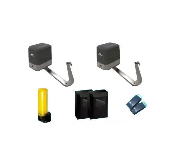 Kit automatizare poarta batanta Powertech PA-250, 250 Kg/canat, 2.5 m/canat, 24 Vdc