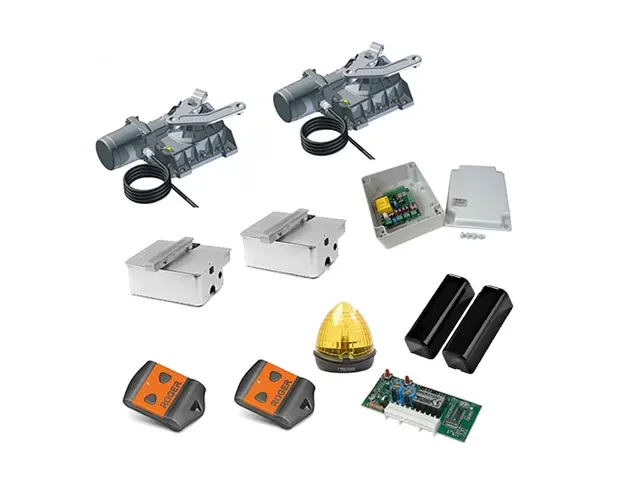 Kit automatizare poarta batanta Roger Technology Kit R21/362, 3.5 m/canat, 800 Kg/canat, 230 Vac